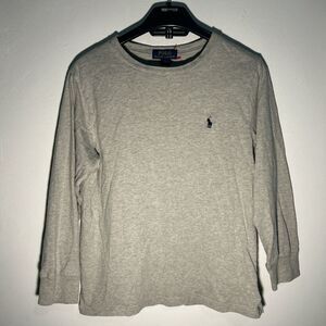Polo Ralph Lauren Boys M 10-12 Youth Long sleeve Cotton Pullover Gray